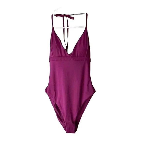 Andie Swim Lagos One Piece Swimsuit in Plum Size M NWT - Picture 2 of 5